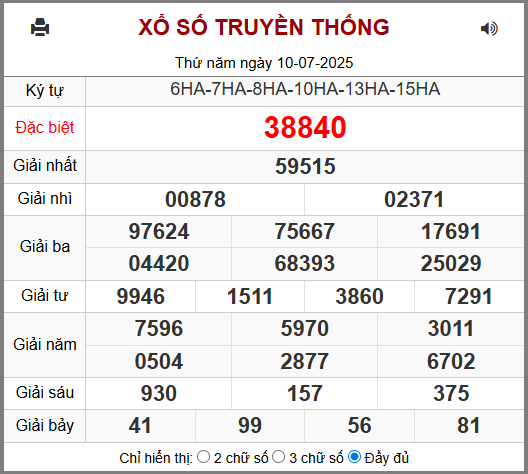 Soi cầu XSMB ngày 11-07-2025
